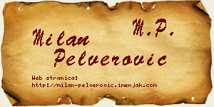 Milan Pelverović vizit kartica